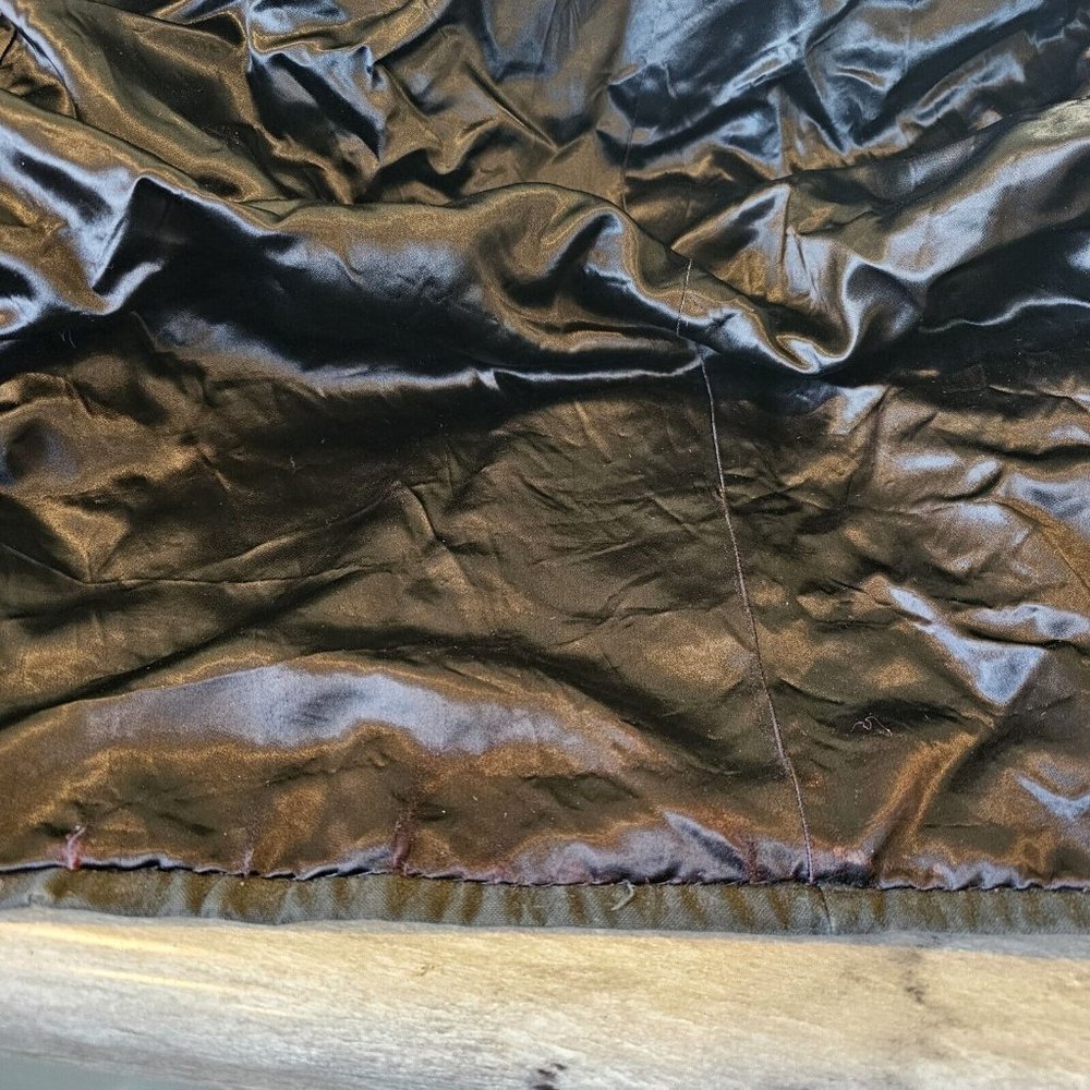 VTG 60s Small Faux Fur Leather Animal Print Leopard Statement Trench Jacket Coat - Picture 13 of 14